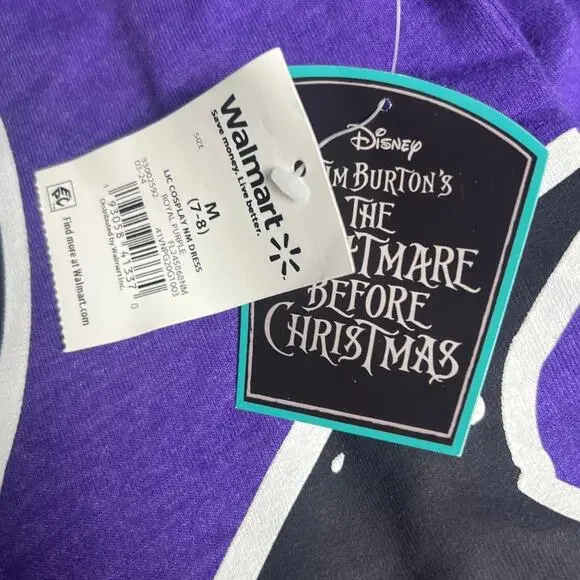 NWT Nightmare Before Christmas Halloween  Hoodie Dress with Long Sleeves Size M - Picture 5 of 8